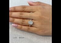 2.37 carat Cushion Cut Lab Diamond Hidden Halo™ Ring