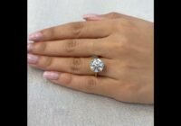 5.01 carat Round Cut Lab Diamond Solitaire Engagement Ring