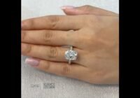 5.05 carat Cushion Cut Lab Diamond Three-Row Engagement Ring