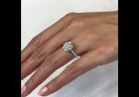 3.50 carat Antique Cushion Lab Diamond Engagement Ring