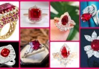 Unique and charming ruby diamond rings