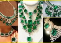 Unique and trendy emerald diamond heavy necklace design