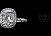 Leon Megé 813™ ring features a striking True Antique™ cushion diamond in micro pave halo r6674