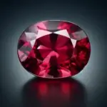 Ruby gem oval shape