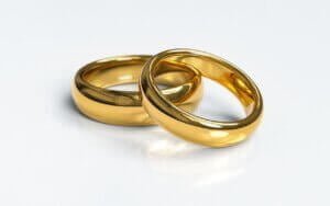 A pair of wedding rings